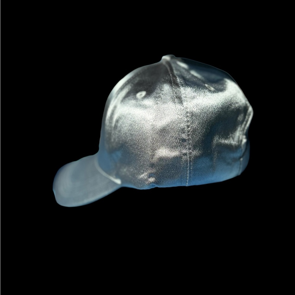 Stylish Satin Baseball Cap Silver  Adjustable Strap Lightweight Breathab… - Picture 7 of 8